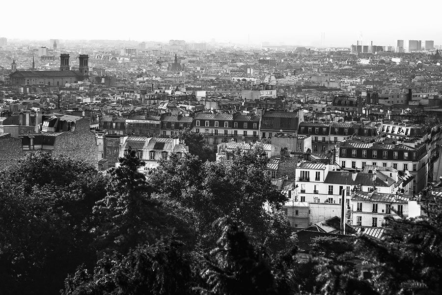 Panorama iš Sacre Coeur bazilikos apžvalgos aikštelės