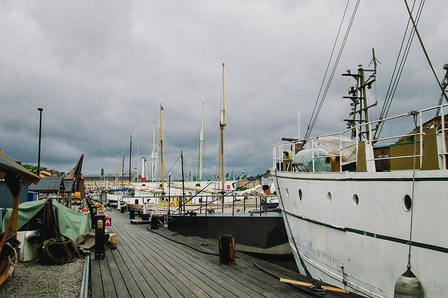 Jachtininkų gyvenvietė Skepsholmen saloje