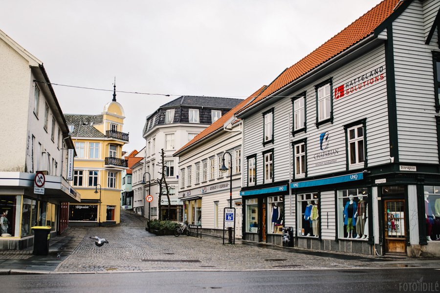 Jaukios Stavangerio gatvelės Norvegijoje