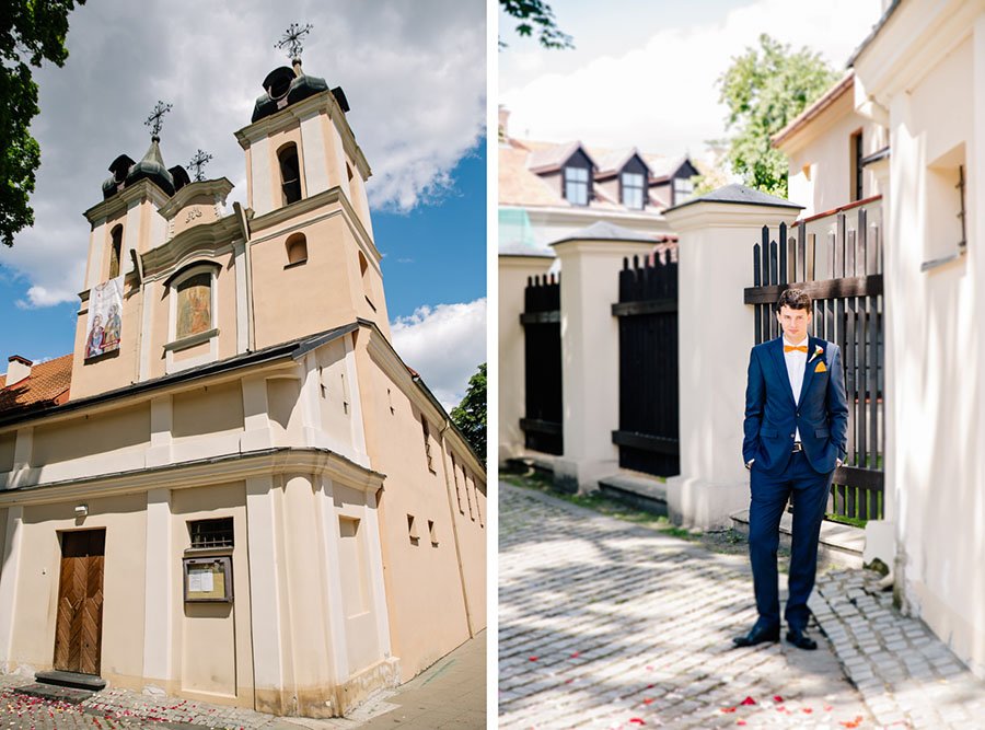 Jaunikis atvyko į Šv. Kryžiaus bažnyčią Vilniuje