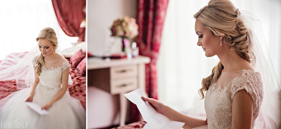 Nuotaka skaito laišką nuo būsimo vyro viešbutyje Grįžulo ratai