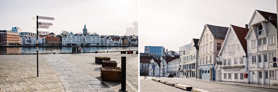 Romantiškas pasivaikščiojimas Stavangerio uosto krantinėmis