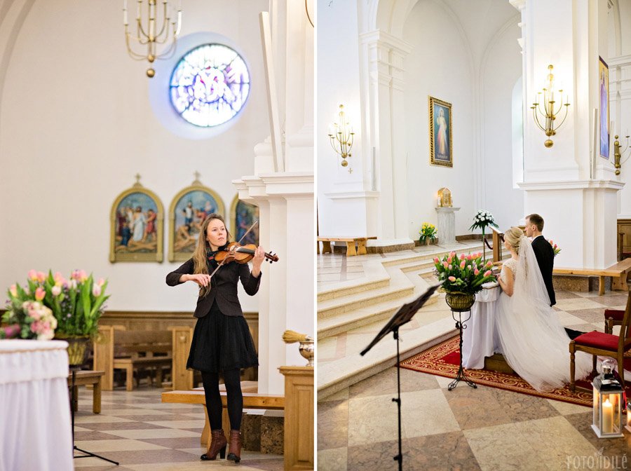 Smuiko melodija santuokos ceremonijoje Vilkaviškio katedroje