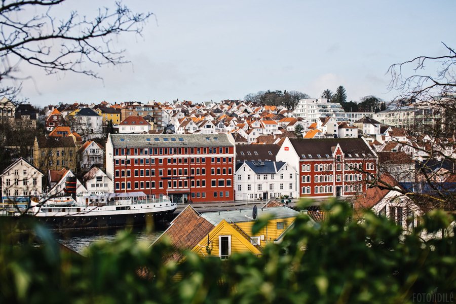 Stavangerio miesto panorama