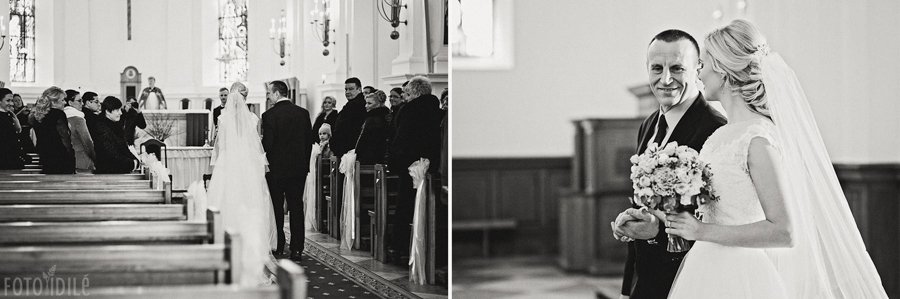Tėčio ir dukros ryšys vestuvių dieną Vilkaviškio katedroje