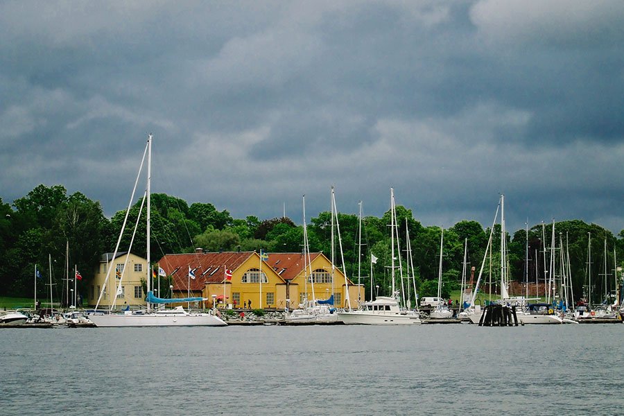 Vaizdai iš Skepsholmen salos Stokholme