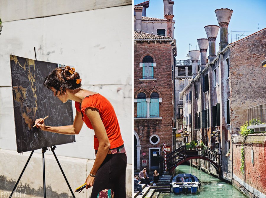 Gatvės menininkai Venecijoje