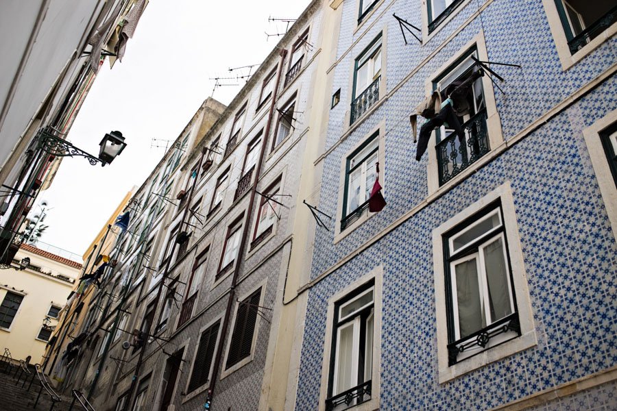 Džiūstantys skalbiniai Lisabonoje