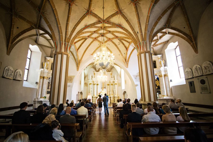 Įspūdingi Šv. Mikalojaus bažnyčios skliautai Vilniuje