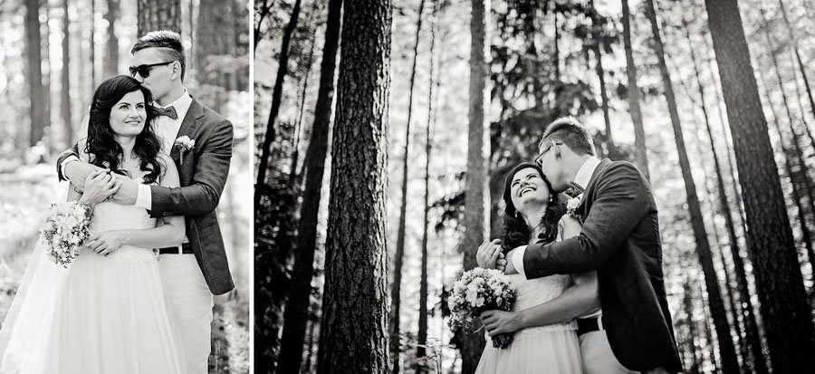 Miško fotosesija vestuvių dieną