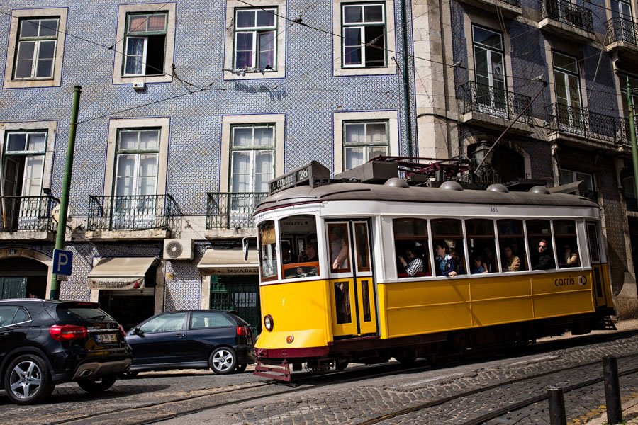 Vintažinis tramvajus Lisabonoje