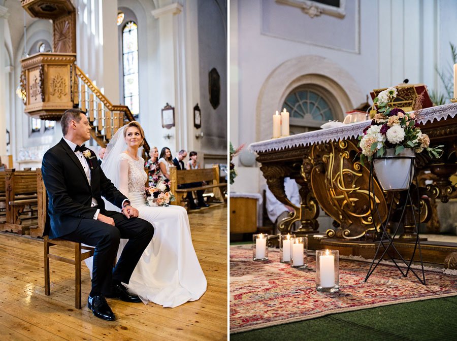 Jaudinanti akimirka vestuvių ceremonijoje Žvėryno bažnyčioje Vilniuje