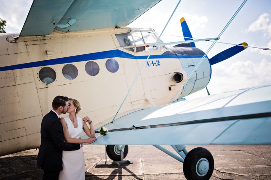 Lėktuvai vestuvinėje fotosesijoje