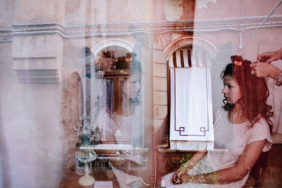 Nuotakos vestuvinė šukuosena Venecijoje