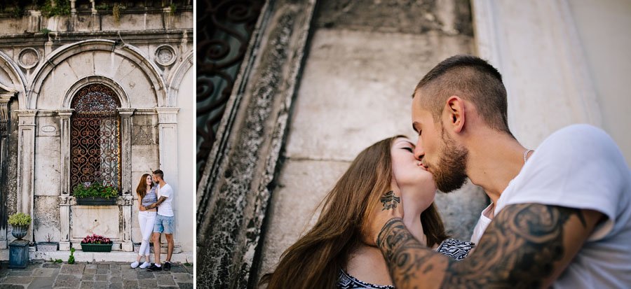 Venecijoje fotografuojantys vestuvių fotografai