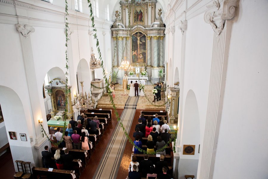Vestuvių ceremonija Krinčino bažnyčioje