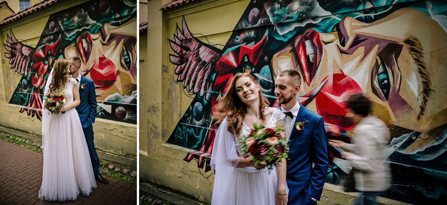 Vestuvių fotografai Vilniuje Literatų gatvėje